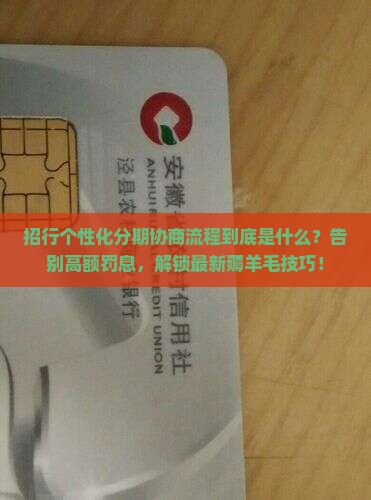 招行个性化分期协商流程