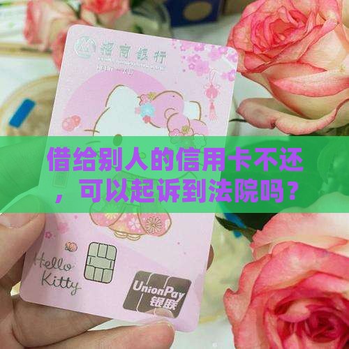 借用信用卡可以起诉吗