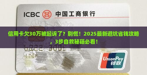 信用卡欠款30万被起诉怎么办
