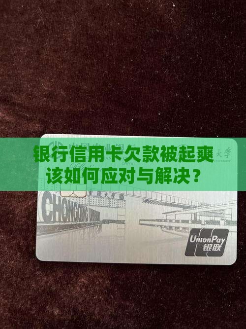 银行信用卡欠款被起爽该如何应对与解决？