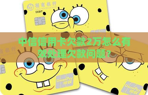 中信信用卡欠款2万怎么有效处理欠款问题？