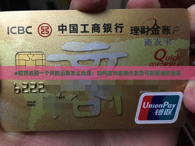 e招贷逾期一个月的后果怎么处理：如何应对逾期还款及可能面临的后果