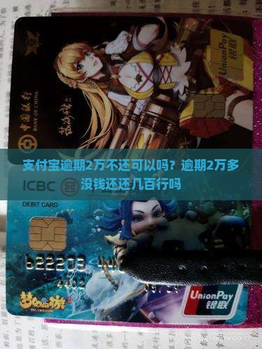 支付宝逾期2万不还可以吗？逾期2万多没钱还还几百行吗