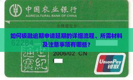 如何极融逾期申请延期的详细流程、所需材料及注意事项有哪些？