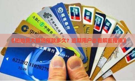 拍拍贷大额贷催款多久