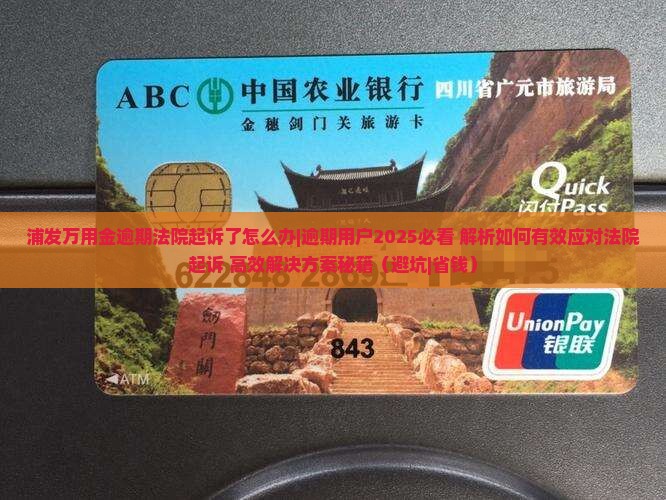 浦发万用金逾期法院起诉了怎么办
