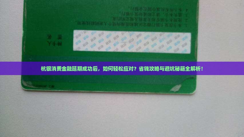 杭银消费金融延期成功怎么办
