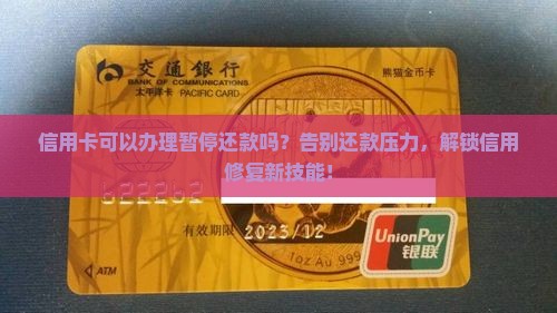 信用卡可以办理暂停还款