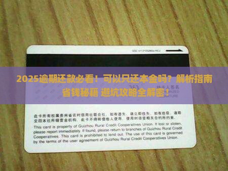 逾期还款可以还本金吗