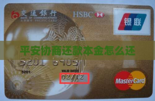 平安惠普怎么协商还本金
