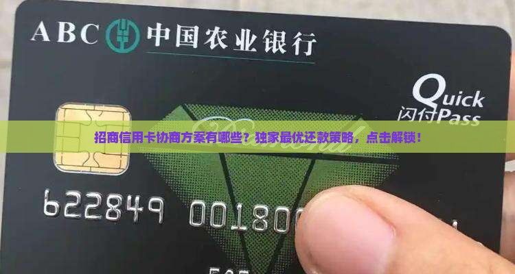 招商信用卡最佳协商方案有哪些