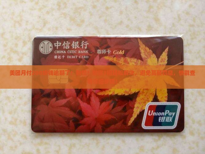 美团月付200块钱逾期了