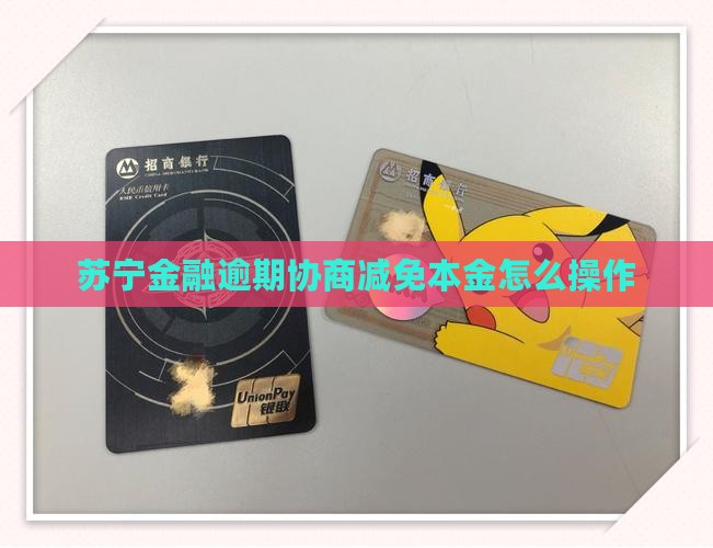 苏宁金融减免本金怎么操作