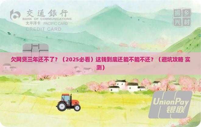欠网贷三年无力偿还