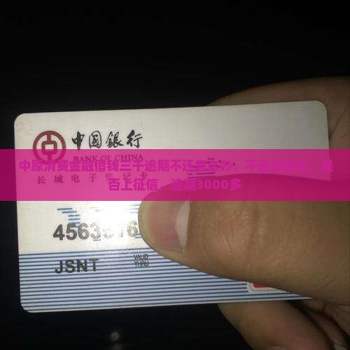 中原消费金融借钱三千逾期不还怎么办