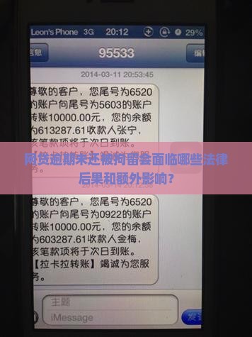 网贷逾期未还被拘留会面临哪些法律后果和额外影响？
