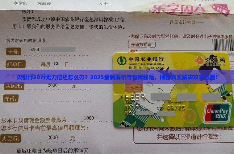欠银行20万无力偿还怎么办解决方法大揭秘