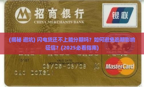 闪电贷还不上可以分期吗怎么办