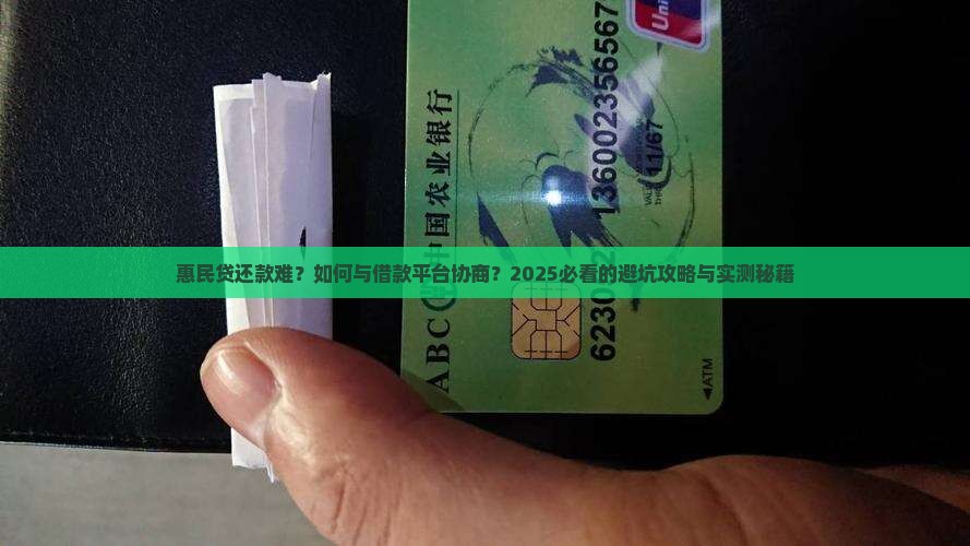 惠民贷如何与借款平台协商还款