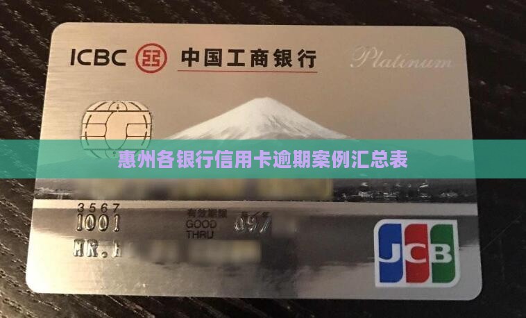 惠州各银行信用卡逾期案例汇总