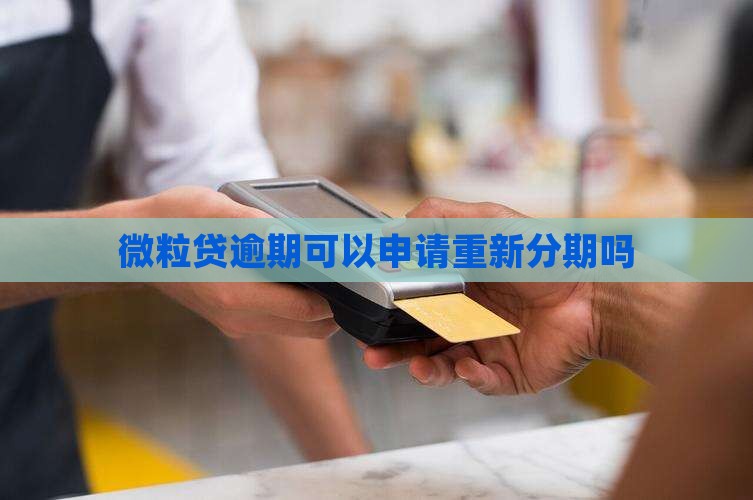 微粒贷逾期可以申请重新分期吗