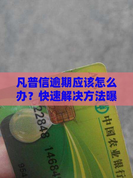 凡普信逾期应该怎么办