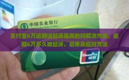 支付宝6万逾期说起诉是真的吗解决方案