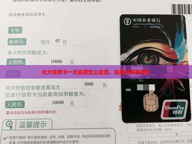 光大信用卡逾期一天的后果及处理方法