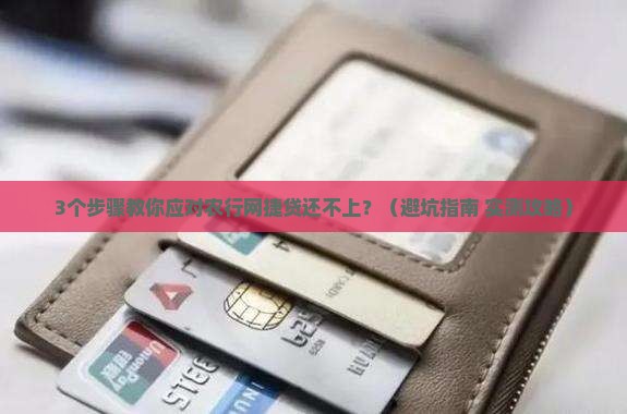 农行网捷贷还不上怎么解决困扰