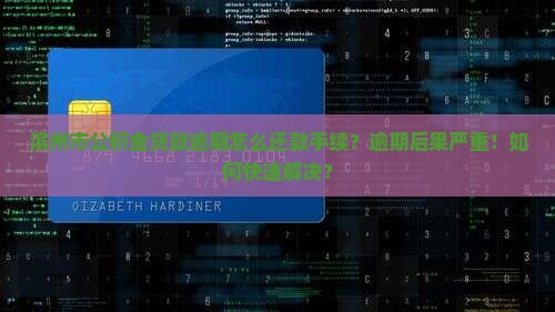 滨州市公积金贷款逾期怎么办理还款手续
