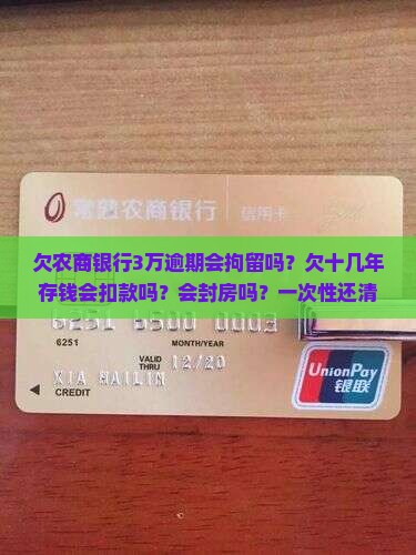 欠农商银行3万