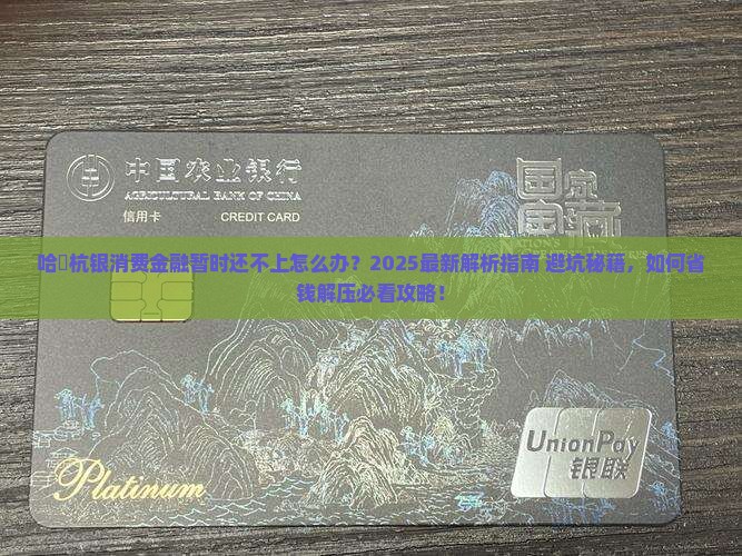 哈啰杭银消费金融暂时还不上怎么办