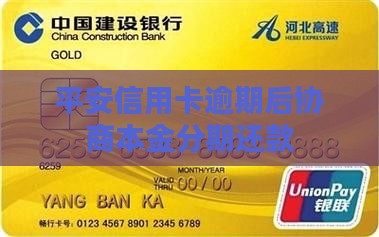 平安信用卡逾期后本金分期还款