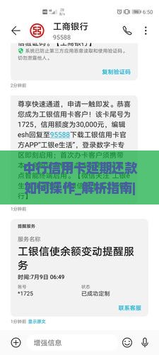 中行信用卡延期还款如何操作