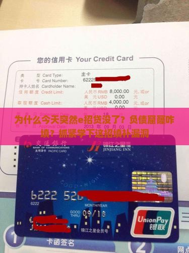 为什么今天突然e招贷没了？负债窟窿咋填？抓紧学下这招填补漏洞
