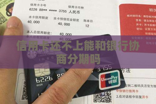 信用卡还不上能和银行协商分期吗