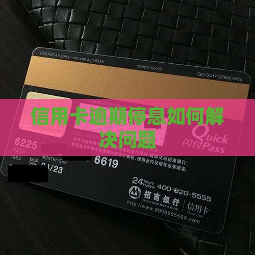 信用卡逾期停息如何解决