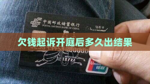 欠钱起诉立案开庭多久出结果