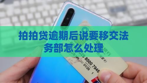 拍拍贷逾期说交法务部如何处理