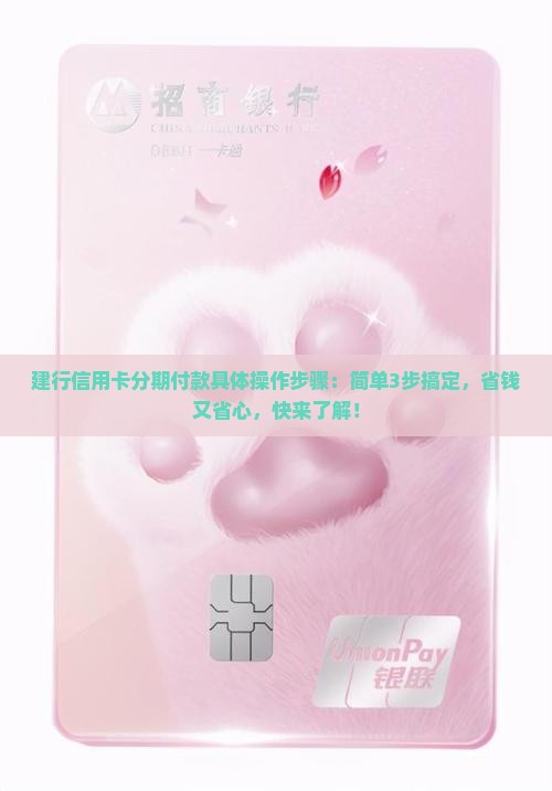 建行信用卡分期付款具体操作步骤