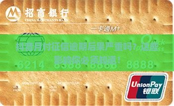 抖音月付征信逾期后果严重吗