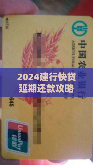 2024建行快贷怎么延期