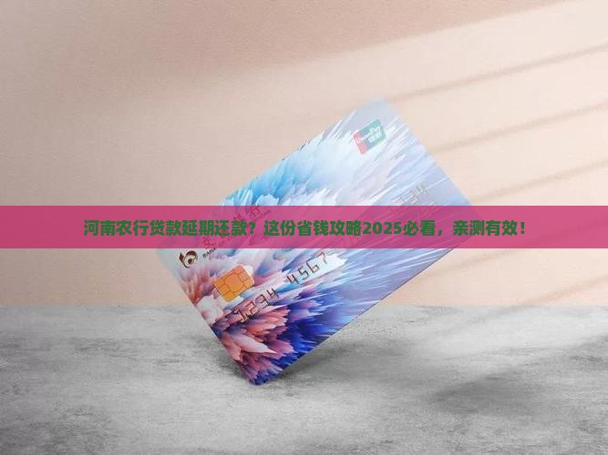 河南农业银行贷款延期还款申请