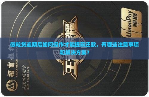 微粒贷逾期后如何操作才能提前还款，有哪些注意事项和解决方案？