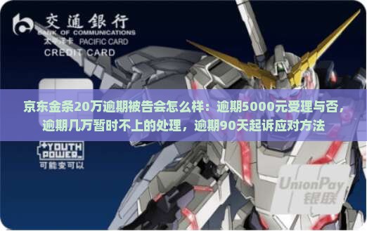 京东金条20万逾期被告会怎么样：逾期5000元受理与否，逾期几万暂时不上的处理，逾期90天起诉应对方法