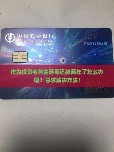 作为投资宅黄金延期还款两年了怎么办呢？急求解决方法！