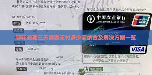 够花逾期三天需要支付多少滞纳金及解决方案一览