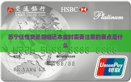 苏宁任性贷逾期偿还本金时需要注意的要点是什么