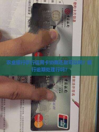 农行信用卡协商还款可行吗