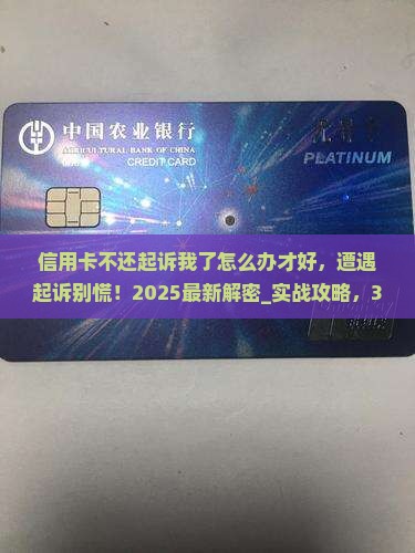 信用卡不还起诉我了怎么办才好